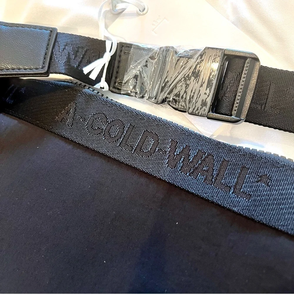 A-COLD-WALL Stria logo messenger bag black Orange